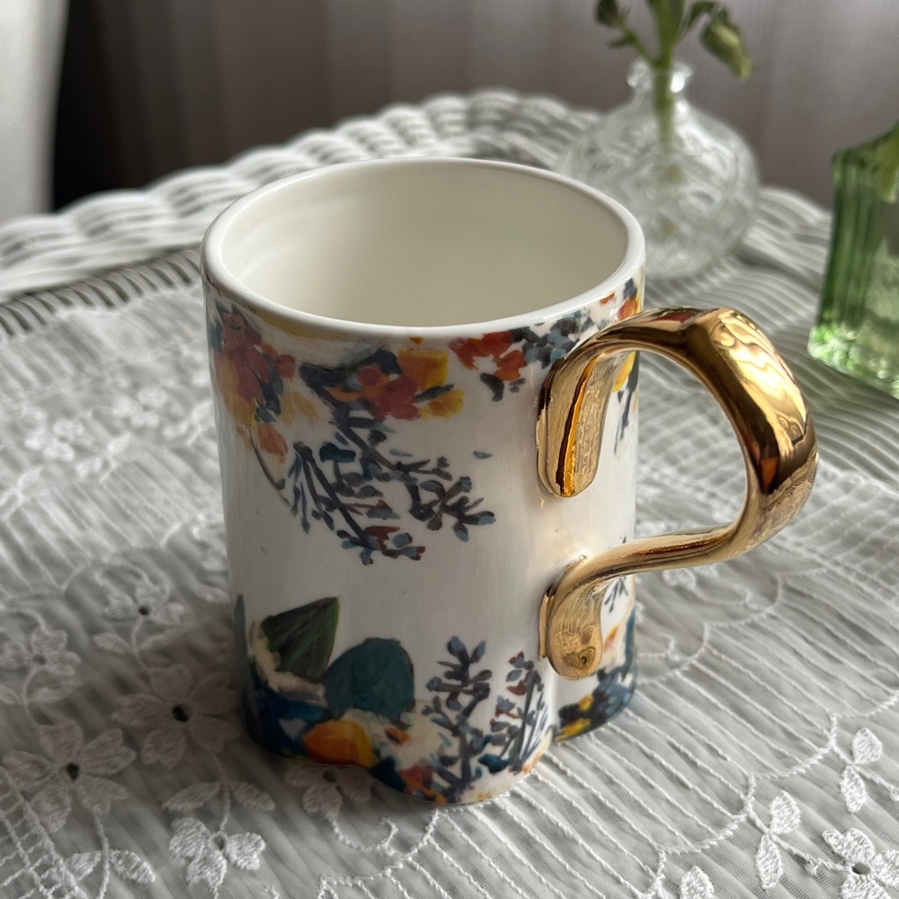 RARE Anthropologie Botanica Floral Mug Cup - Picture 4 of 8